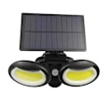 Miniatyrbilde 4 av 4: Solcellelampe To Hoveder Led Solcelle Vegglampe Vanntett Roterende