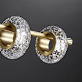Miniatyrbillede 2 af 5: 97cm Premium Pendellampe Krystal Guld Ring Ø-lampe Luksus