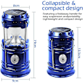 Miniatyrbillede 3 af 5: Genopladelig Bærbar Solcellelampe Campinglys Campinglanterne Genopladelig Pære Af Port Vandafvisende Teleskoplampe
