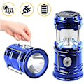 Miniatyrbillede 1 af 5: Genopladelig Bærbar Solcellelampe Campinglys Campinglanterne Genopladelig Pære Af Port Vandafvisende Teleskoplampe