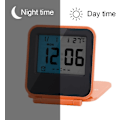 Miniatyrbild 4 av 4: Mini Vikbar Multifunktionell Bärbar LED-Klocka, Temperatur Kalender Datum (exklusive Batteri) Orange