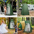 Miniatyrbild 4 av 5: Enkel Pop Up Dusch Tält Toalett Omklädningskabin Camping Utomhus Skydd Inomhus Utomhus Omklädningsrum Bärbar (Oljegrön)