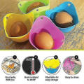 Miniatyrbilde 3 av 4: Sett med 6 Silikon Eggkokere - Perfekt for å lage Kokte Egg - Høy Kvalitet A-yuhao