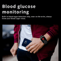 Miniatyrbild 5 av 5: Bluetooth-snygg smartwatch, F57l blodsockerövervakning smartwatch, icke-invasiv blodsockermätning smartwatch-ykc Pink