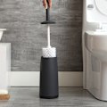 Miniatyrbillede 4 af 5: Toiletbørsteholdere Skål børste Sort Låg Lang