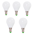 Miniatyrbild 1 av 5: 5-pack 7 W LED-globbulbs 800 Lm E14 E26 E27 G45 12 LED-pärlor