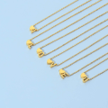 Miniatyrbild 2 av 5: 18k Förgylld Rostfritt Stål Mini Hjärta Bokstav Halsband Personligt Monogram