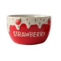 Pikkukuva 1 / 5: Sööt Strawberry-keramiikakulho Hedelmäsalaatti Jäätelö Jälkiruoka Riisi