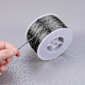 Miniatyrbillede 4 af 5: 100 Yards Rund Nylon Perletråd Snøre 1mm - Sort