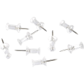 Miniatyrbilde 1 av 5: Trykknapper, Klar Plastspiss, Stålspiss, Pakke med 200transparent1pcs