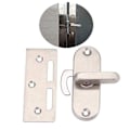 Miniatyrbillede 3 af 5: Dørlås Rustfrit Stål Tilbehør Ladegreb Badeværelse Toilet Høj Kvalitet. (sølv)(1stk)