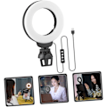 Miniatyrbillede 5 af 8: Selfie Ring Light til Webcam Dæmpbar Led Skønhedsbelysning Clip til Streaming 3 Tilstande