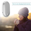 Miniatyrbilde 4 av 4: 2-pakks Ladbare Håndvarmere USB Power Bank Elektrisk Lommevarmer -ykc Blue