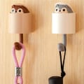 Miniatyrbilde 5 av 5: Sett med 3 Ekornskroker, Sticky Kroker for Barn, Håndklekroker, Sticky Kroker, Dyre Veggkroker for Kjoler, Frakker, Håndklær, Nøkler, Vesker, Hatter