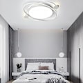 Pikkukuva 2 / 5: 50 cm LED-kattovalaisin, pyöreä planeetta, musta ja valkoinen, geometrinen