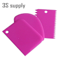 Miniatyrbild 2 av 5: 3-pack Fuchsia Grön Multifunktionella Bakverksskärare Skrapsats