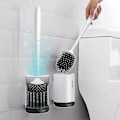Miniatyrbillede 1 af 5: TPR Silikon Toiletbørste Væghængt Base Rengøringsværktøj