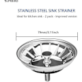 Miniatyrbillede 3 af 4: Sl Aftapningskurve Vask, 2 stk Heilwiy Diameter 78mm - 80mm Aftapningskurv Vask Aftapningskurv