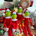 Pikkukuva 5 / 5: Grinchin Nukke Kestävä Grinch-Nukke Leikkiä Varten Pojille Ja Tytöille Red