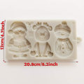 Miniatyrbillede 3 af 5: Julefondantforme Snemand Julemand Rendeer