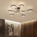Miniatyrbillede 1 af 5: 142cm Dæmpbar Loftlampe Led Metal Moderne Malet Finish