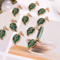 Miniatyrbillede 3 af 5: Blad Emali Charms Vedhæng Alloy Blade Perler Vinglas Charms Til Smykkefremstilling