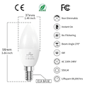 Pikkukuva 5 / 5: 10 kpl 6W Kynttiläkandelabri LED-lamppu 600lm E14