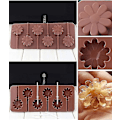 Miniatyrbillede 4 af 5: 2 Pak Lollipop Chokolade Silikonforme Blomster Spiral Bageform