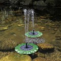 Miniatyrbild 2 av 5: Solcellsdriven Lotusblad Vattenpump Fontän Pool Damm Dekoration