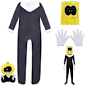 Miniatyrbillede 1 af 4: Friday Funkin 3D Outfit Børne Pump Bodysuit Jumpsuit Maske Handsker Sæt Fancy Up C 5-6 Years