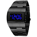 Miniatyrbillede 1 af 5: Mode-LED Digitalur Mænd Militær Sportsure Sort Rustfrit Stål Stor Håndled Multifunktionel Elektronisk Armbåndsure Mænd black blue