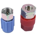 Miniatyrbillede 3 af 5: Retrofit 7/16 til 3/8 Konverteringsadapter R12 til R134a Høj/lav montering
