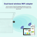 Miniatyrbilde 3 av 4: USB WiFi-adapter 600 Mbps 5 GHz Antenne Ethernet PC