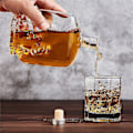 Miniatyrbillede 3 af 5: Glas Vinflaske Kvadratisk Kranium Dekanter Lufttæt
