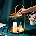 Miniatyrbillede 3 af 5: Nordisk Dobbeltlags Kosmetik Opbevaringsskuffe Guld