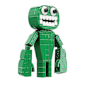 Miniatyrbillede 2 af 4: Gobricks Garten Of Banban Mursten Spil Headed Flamingo Moc Byggeklodser Børns Uddannelse Green-headed monster