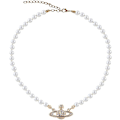 Pikkukuva 1 / 5: Helmi Kaulakorut Valkoinen Planeetta Kristalli Strass Kaulakoru, Lmell Helmi Orb Choker Lahja