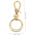 Miniatyrbillede 2 af 8: Metal Nøglering Messing Nøglering Guld Hardware Lykke Charm Nøglering til Halloween Festartikler