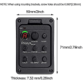 Miniatyrbilde 3 av 4: Gitarforforsterker 3-bånds equalizer Piezo pickup Tuner LCD