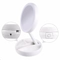 Miniatyrbillede 4 af 5: Foldbar USB LED Spejl Makeup Lys 10x Forstørrende Bord