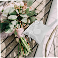 Miniatyrbilde 3 av 8: Unik Blomsterdesign Pute Ringbærer Puteholder for Bryllup