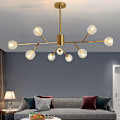 Miniatyrbillede 1 af 5: 120cm Sputnik Design Hængelampe Guld Nordic