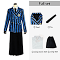 Miniatyrbilde 1 av 5: Wednesday Addams The Addams Family Nevermore Kostyme Uniform Dresssett Kvinneklær XL Style 2