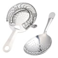 Miniatyrbilde 3 av 3: 2 stk Sil for Profesjonell Praktisk Nyttig Robust Rustfritt Stål Barware Robust Is Sil Cocktail Sil