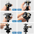 Miniatyrbillede 4 af 4: Webcam Stativ 25 Tommer Fleksibel Skrivebordsmontering Klemme Svanehals Stativ Til Logitech Webcam C930e,c930,c920, C922x,c922, C925e-yuhao