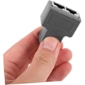 Miniatyrbillede 8 af 8: Praktisk Ethernet Splitter 1 til 2 Splitter Stik Plastik Netværksadapter Gigabit