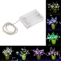 Miniatyrbild 5 av 5: Hög Effektiv 10m 100 LED 3AA Batteri Silver Wire String Light