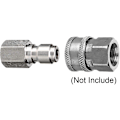 Miniatyrbillede 2 af 5: 1/4 Tomme Hun-NPT Fitting, 1/4 Tomme Han-NPT Fitting