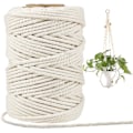 Pikkukuva 1 / 5: 5 mm Makrameenaru, 165 Jalkaa Paksu Puuvilla Makrameenaru Seinäripustuksiin, Kasvien Ripustuksiin, Neulomiseen, Makrameen, Koti-DIY A-yuhao