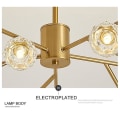 Miniatyrbilde 5 av 5: 120cm Sputnik Design Hengelampe Gull Nordisk